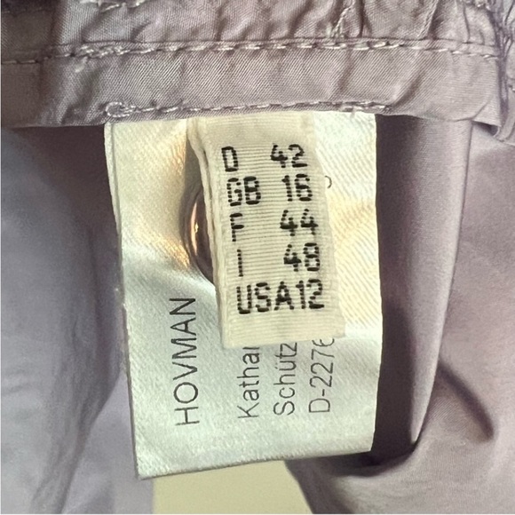 Katharina HOVMAN Oversized Taffeta Blouse Top Shirt Lilac Purple 12 L - Picture 7 of 9